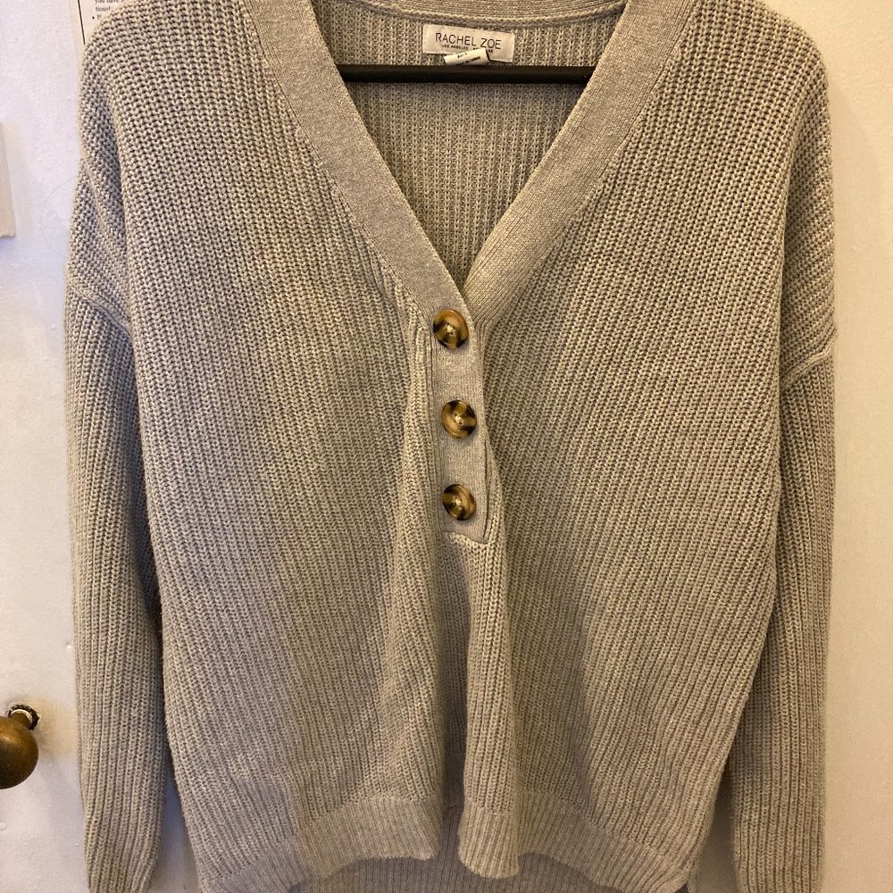 Rachel Zoe pull over sweater with bottons